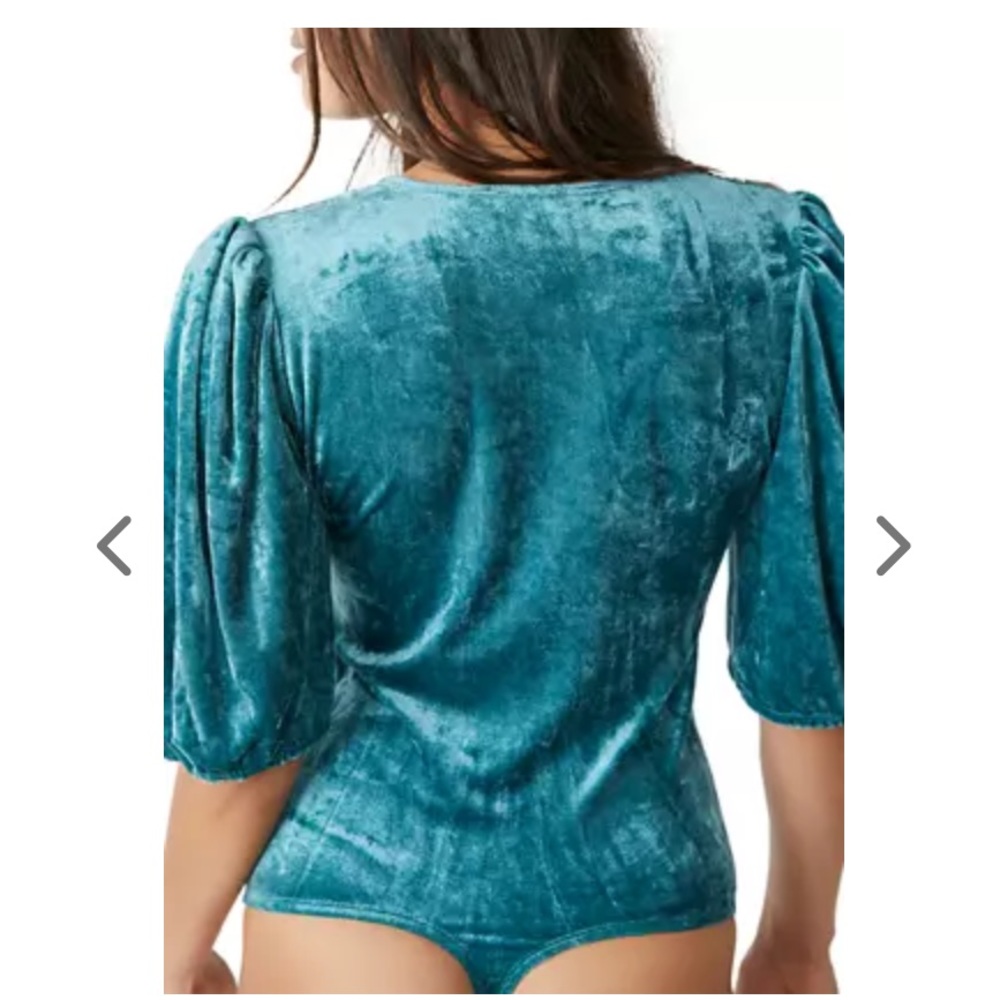 ! Free People teal bodysuit
